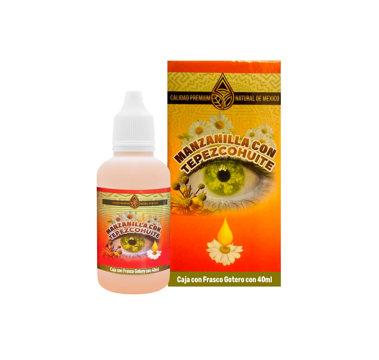 Gotas Manzanilla y Tepezcohuite para Ojos Natural de Mexico 40 ml