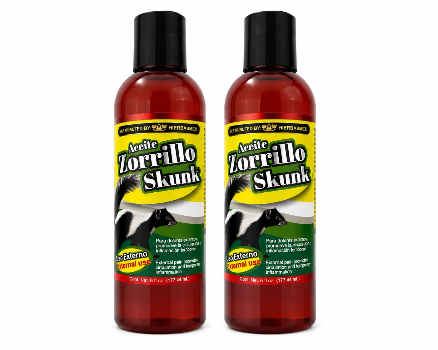 2 Pack Aceite de Zorrillo 6 fl oz.