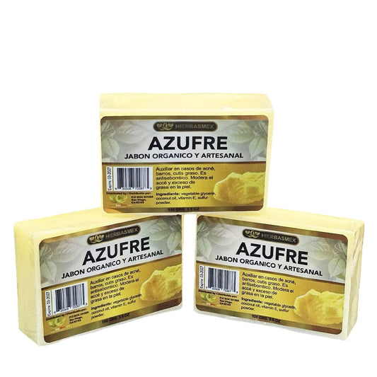 3 Pack Jabon de Barra Bar Soap Azufre