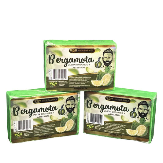 3 Pack Jabon de Barra Bar Soap Bergamota Bergamot