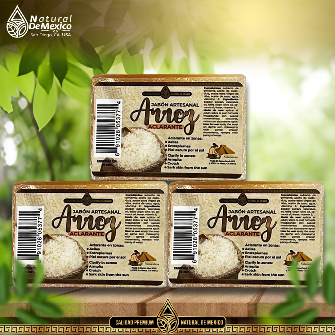 Jabón de Barra Arroz Rice Bar Soap 3 Pack