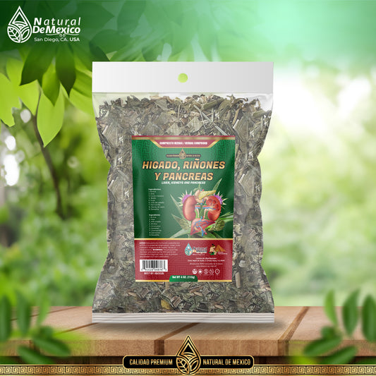 Compuesto Herbal Higado, Rinon y Pancreas 4 Onzas Tea Te 4Oz.