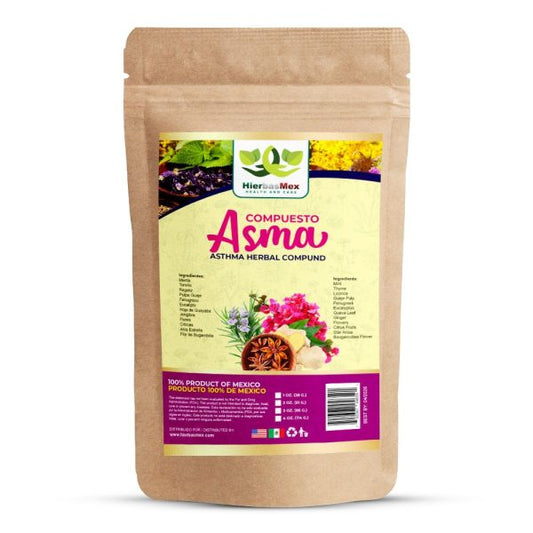 Compuesto Herbal Asma Asthma Herbal Compound 100% Natural Wild Crafted 4 oz.