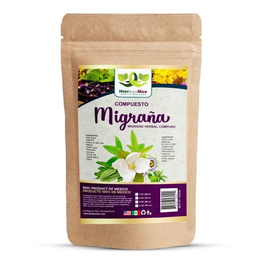 Compuesto Herbal Migraña Migrana Herbal Compound 100% Natural Wild Crafted