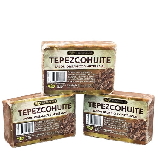 3 Pack Jabon de Barra Tepezcohuite 100% Natural