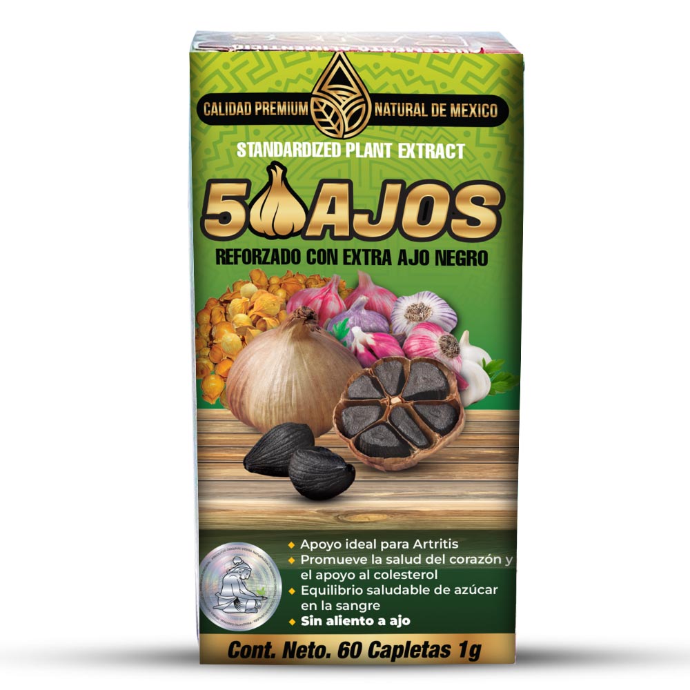 Suplemento 5 Ajos Suplement 5 Garlic 60 Caplets