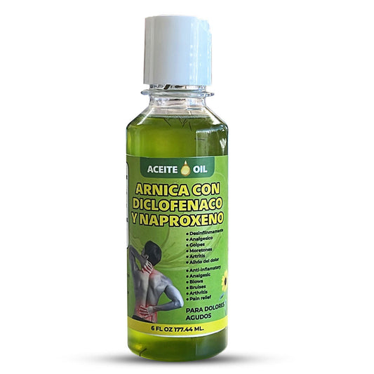 Aceite Arnica con Diclofenaco y Naproxeno 6 Oz. Oil