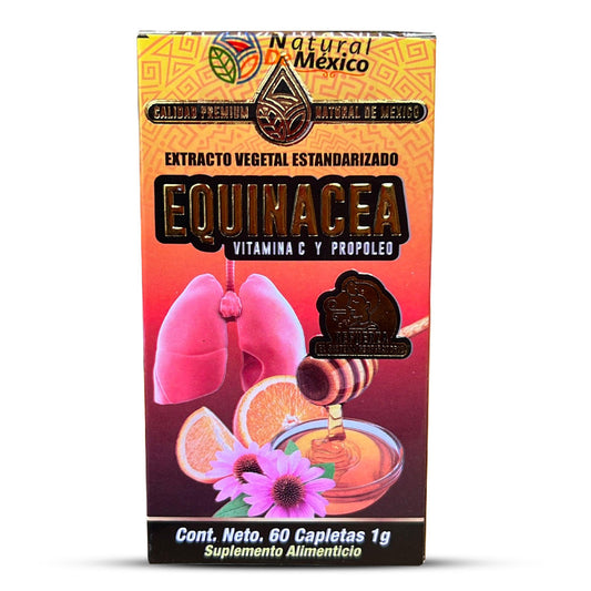 Suplemento Equinacea Vitamina C y Propoleo 60 Caplets Extracto Vegetal