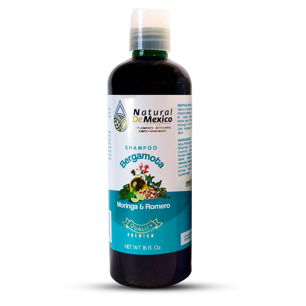 Shampoo Bergamota Moringa y Romero 16 Fl Oz.